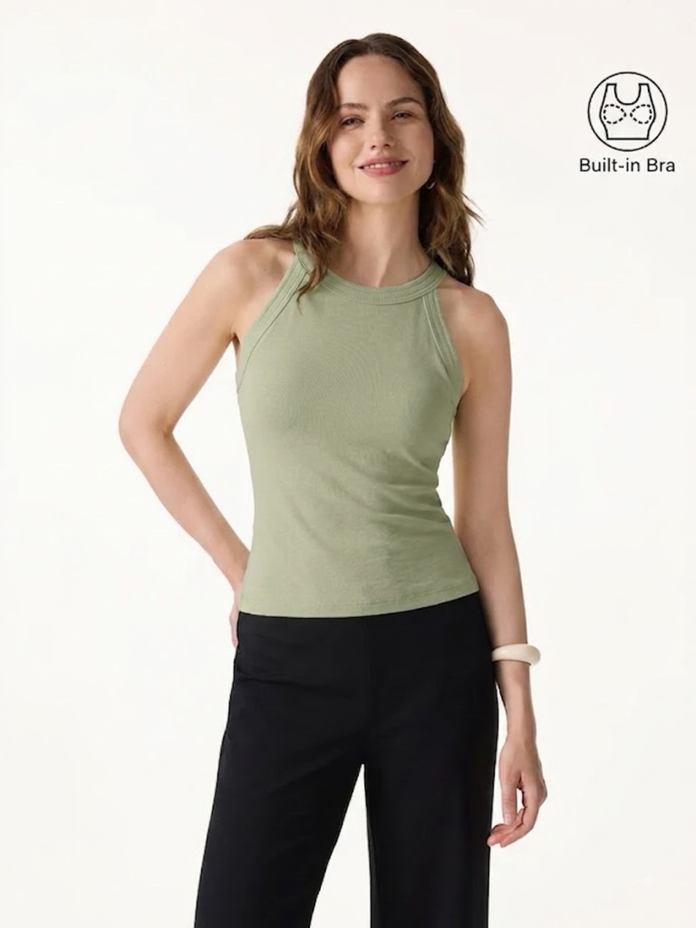 OGL Sage Round Halter  Cropped Top Size Large
